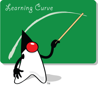 Duke shows a curve at a black board